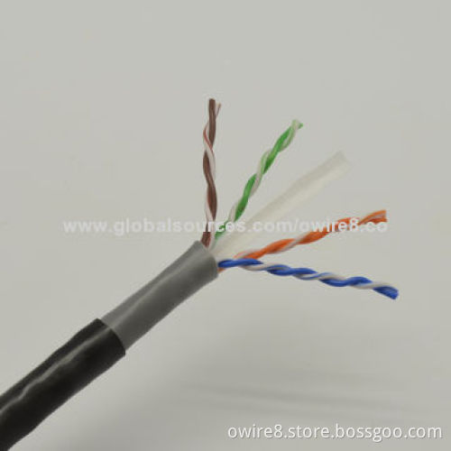 Outdoor Cat5e Communication Cable, Factory with UL, HD-PE Insulation